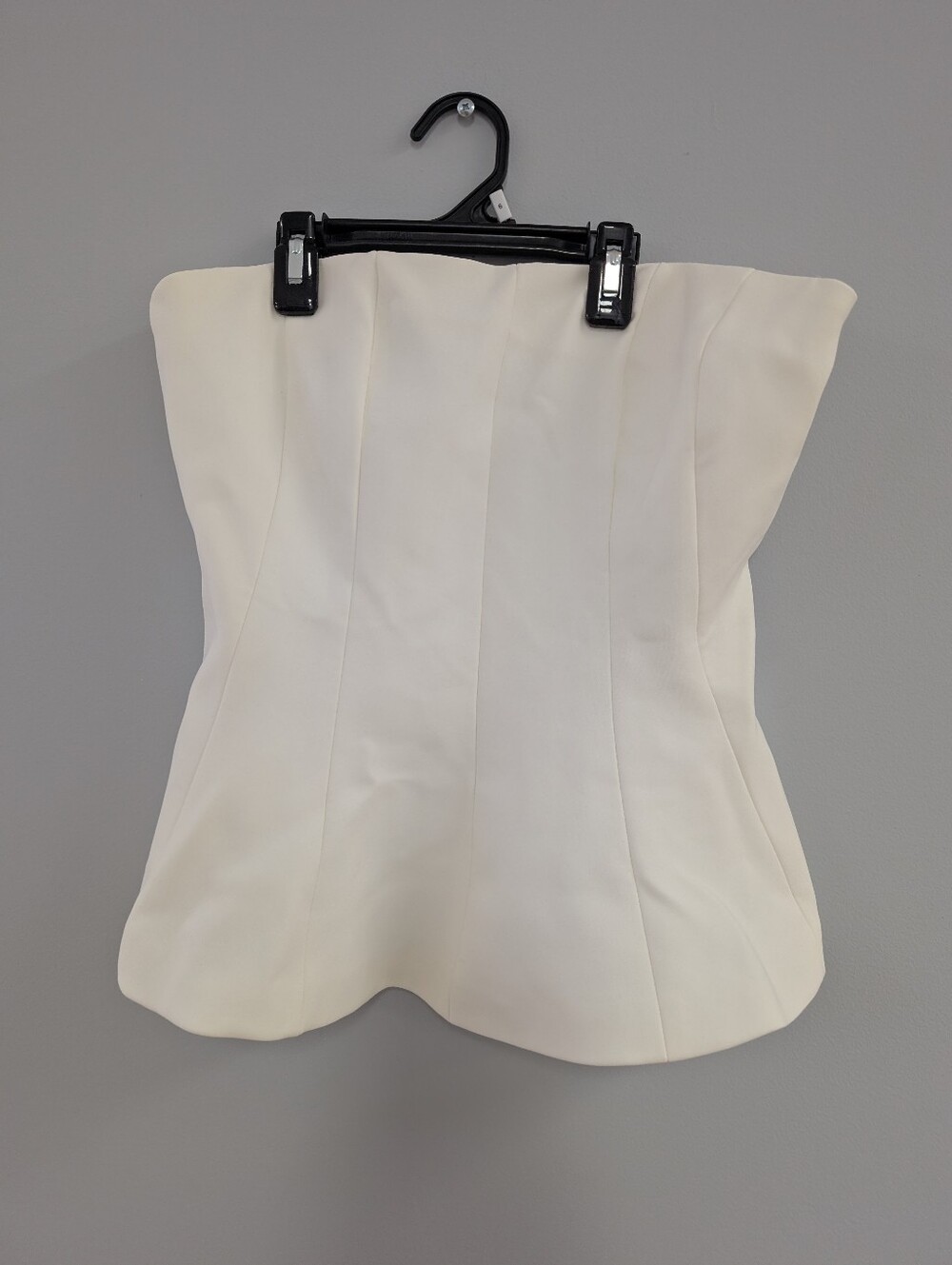 Zara Women’s Cream Strapless Peplum Skirt